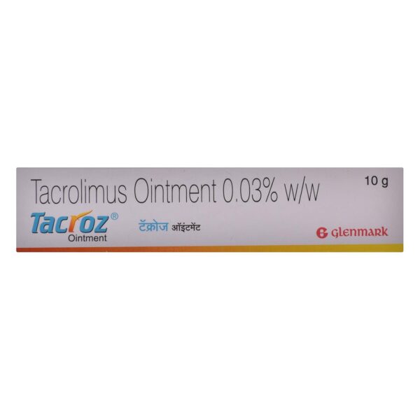 Glenmark Tacroz - Tube of 10 gm Ointment for all skin types