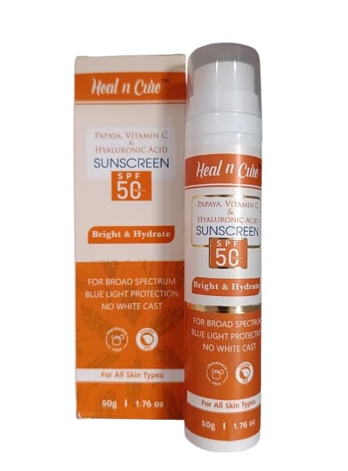 Papaya, Vitamin C & Hyaluronic Acid Sunscreen Spf 50 (50g)