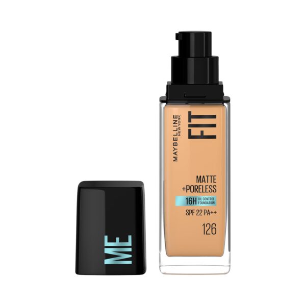 Maybelline New York Fit Me Matte+Poreless Liquid Full Coverage Foundation For All Skin Types,127 Golden Honey|16Hr Oil Control Full Coverage Foundation For All Skin Types With Spf 22,30 Ml,Pack Of 1