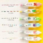 Decoration Tape, 2 Pcs Cute Novelty Sticker Pen Machine Decorative Tape for Scrapbooking Diary Planner Journal DIY Art & Crafts Decorative Masking Tape (4 Meter X 6 MM) (Random Design)