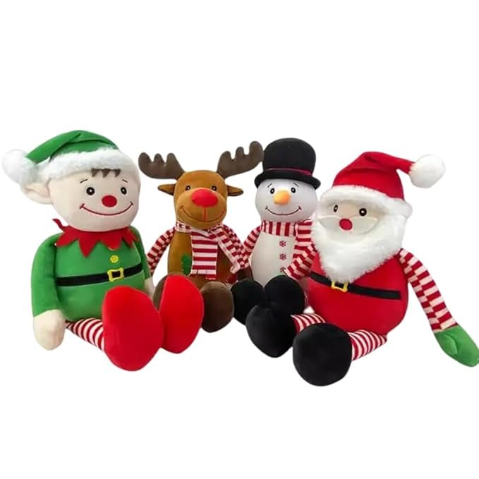 Standing Santa, Reindeer, Snowman, Elf Christmas Plush Toy