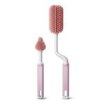 Movable Silicone Bristle Baby Feeding Bottle Cleaning Brush & Nipple Cleaner