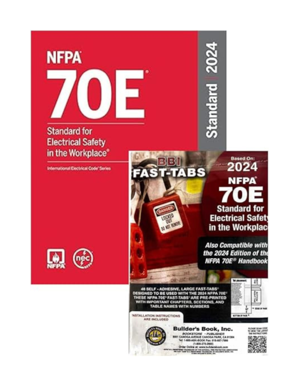 NFPA 70E 2024 Standard for Electrical Safety in The Workplace, with BBI Fast Tabs