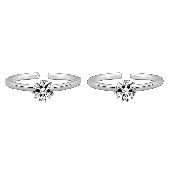 Oxidised Silver Prerana Toe Rings