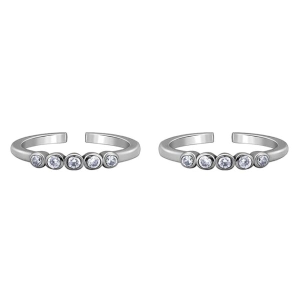 Oxidised Silver Nithyam Toe Rings