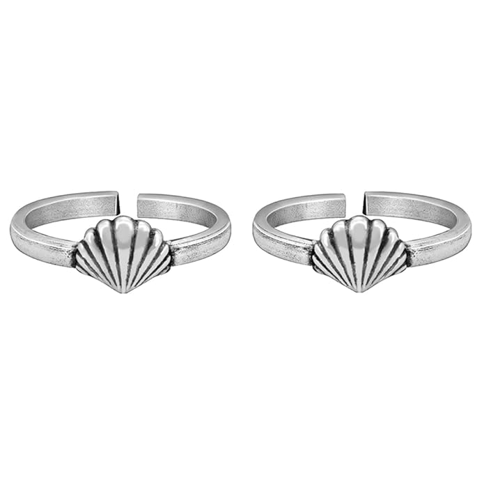 Oxidised Silver Mukta Toe Rings