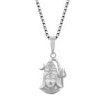 Silver Shiva Pendant with Box Chain