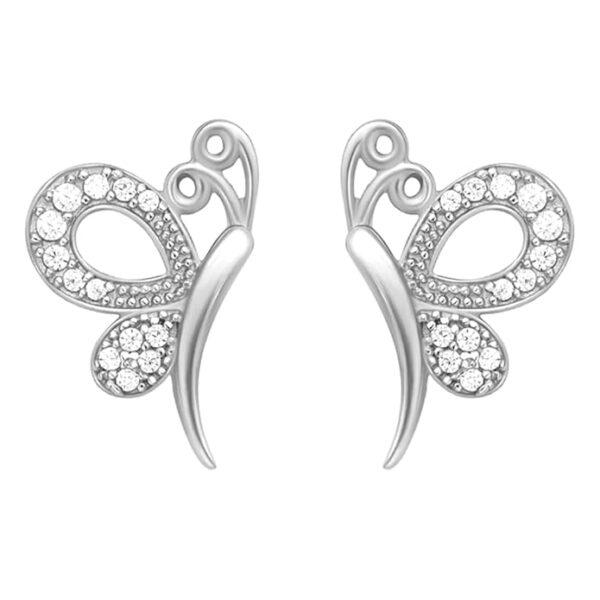 Silver Beatiful Butterfly Studs Earrings