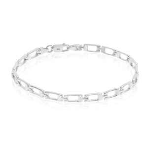 Men's 925 Sterling Silver Classic Link Bracelet