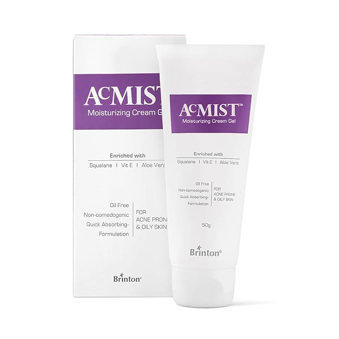 AcMist Face Moisturizing Cream Gel for Acne Prone & Oily Skin 50g