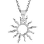 Silver Sunny Side Up Pendant with Chain
