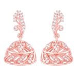Silver Rose Gold Ajmer Jhumki Earrings