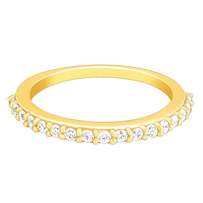 Silver Golden Surrounded By Sparkles Ring