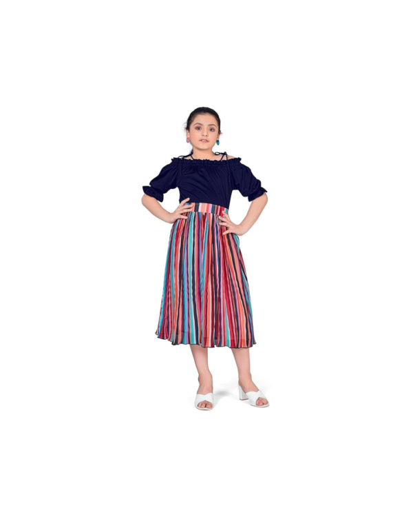 Girl's Georgette Floral Clothing Set