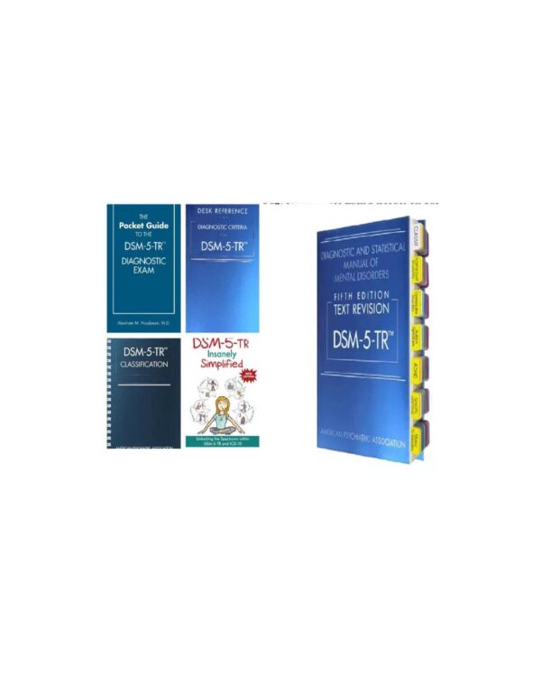 DSM-5-TR Mental Disorder + desk reference +classification + Insanely Simplified and Pocket Guide